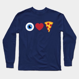 I Heart Pizza Emoji Long Sleeve T-Shirt